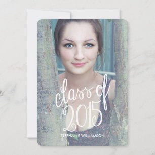 Chic Modern Photo Class från 2015 Studenten Inbjud Inbjudningar