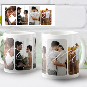 Chic Modern Photo Collage Keepsak Kaffemugg