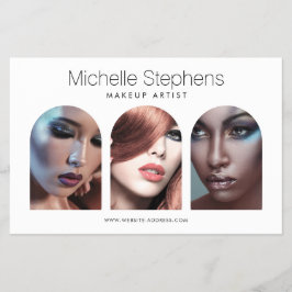 Chic Modern Photo Trio Makeup Artist Flygblad