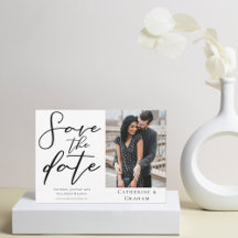 Chic Modern Photo White Black Typography