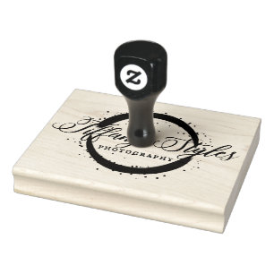 Chic Modern Photography Studio Company Logotyp Anp Stämpel