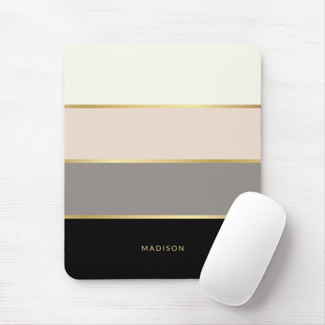 Chic Modern Rand med ditt namn Musmatta (Med mus)