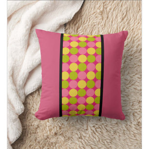 Chic Modern Rasberry Polka Dot Dekorativ kudde