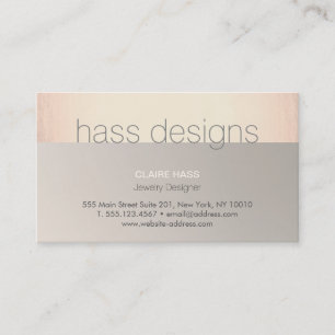 Chic Modern Ro Guld och Taupe Designer Visitkort