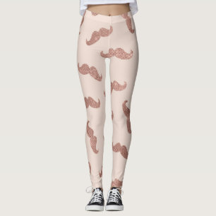 Chic Modern Ro Rosa Glitter Mustacher Leggings