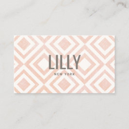 Chic Modern  Rosa Geometric Mönster Business Visitkort