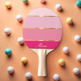 chic modern rosa guld Namn Ping Pong Paddle Pingisracket