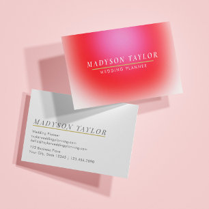 Chic Modern Rosa-övertoning Visitkort