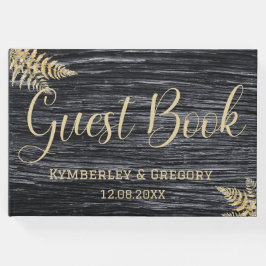 Chic Modern Rustic Barn Farm Giftermål Gästböcker