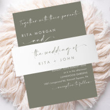 Chic Modern Sage Grönt Bröllop
