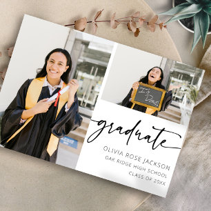 Chic Modern Script 2 Photo Studenten Meddelande