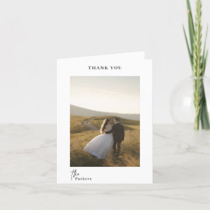 Chic Modern Script Tack Bröllop Card Kort