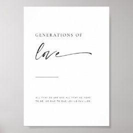Chic + Modern skript Generation av Kärlek-tecken Poster