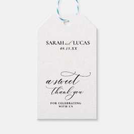 Chic Modern Snyggt Elegant bröllop Tack Presentetikett