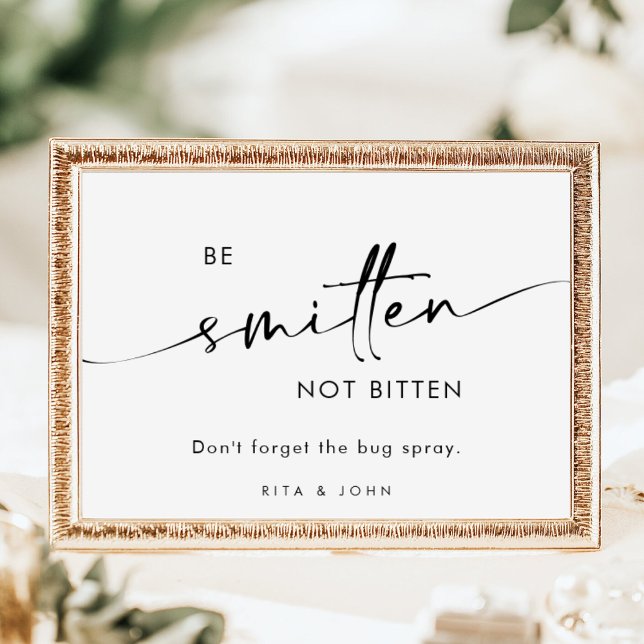 Chic Modern solskärm i Bröllop och Kryp Spray-teck Poster (Skapare uppladdad)