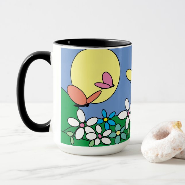 CHIC MODERN SÖT, BLOMMÖNSTER MUGG (Med munk)