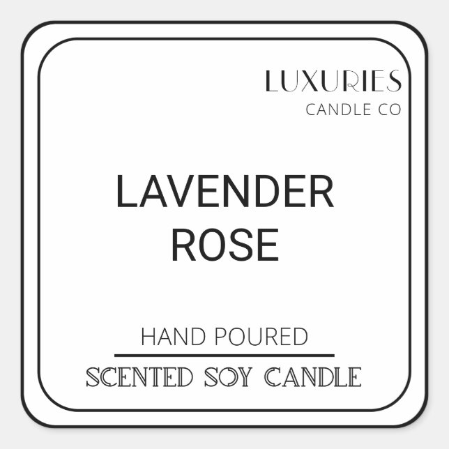 Chic Modern svart- och vit ljussken etikett med fe (Framsida)