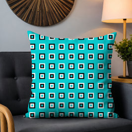 Chic Modern turkos Geometric Mönster Kudde