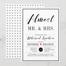 Chic Modern typografi Bröllop Rehearsal Luncheon Inbjudningar