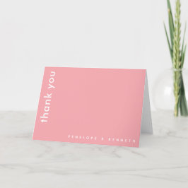 Chic Modern Typografi | RO ROSA PERSONLIGT BRÖLLP Tack Kort