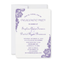 Chic Modern Ultra Violet Snöre Förlovningsfest