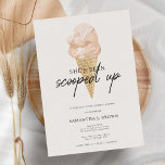 Chic Modern Watercolor Ice Cream Möhippa Inbjudningar<br><div class="desc">Chic Modern Watercolor Ice Cream Inbjudningskort för möhippan</div>