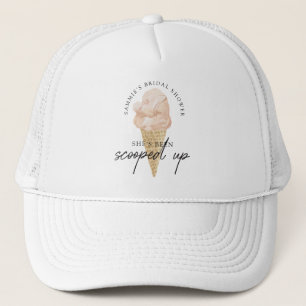 Chic Modern Watercolor Ice Cream Möhippa Keps