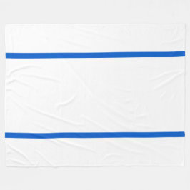 Chic Modern White Slender Bright Blue Kant Rand Fleecefilt