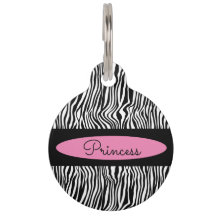 Chic Modern Zebra Skin Mönster Pet Hund