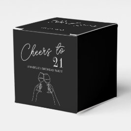 Chic moderna jägare till 21:a födelsedag party presentaskar