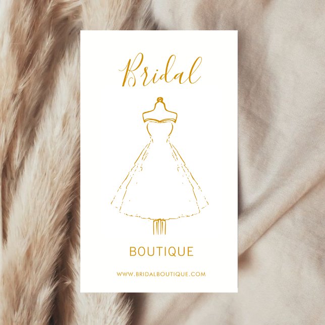 Chic Möhippa Stylist Bröllop Womens Clothing Guld Visitkort (Skapare uppladdad)