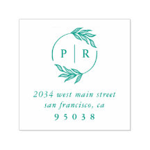 Chic Monogram Bröllop Returadress