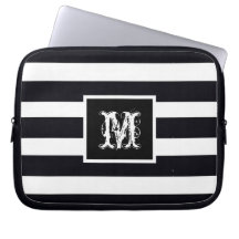 Chic Monogram Initial Classic Modern Cool B & W