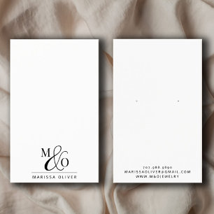 Chic Monogram Jewelry Designer Visitkort
