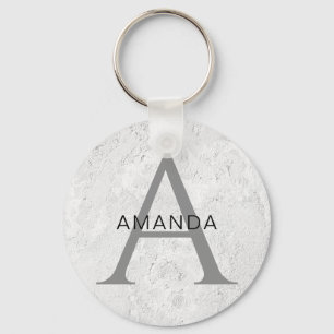 Chic monogram professionell enkelt lägg till ditt nyckelring