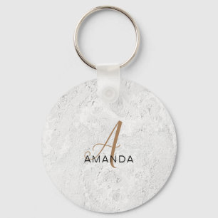 Chic monogram professionell enkelt lägg till ditt nyckelring