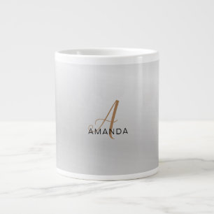Chic monogram professionell med ADUR NAMN Jumbo Mugg