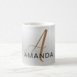 Chic monogram professionell med ADUR NAMN Kaffemugg
