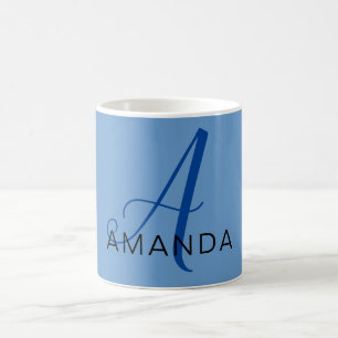 Chic monogram professionell med ADUR NAMN Kaffemugg