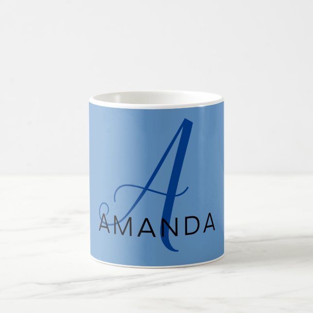 Chic monogram professionell med ADUR NAMN Kaffemugg (Center)