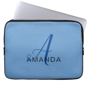 Chic monogram professionell med ADUR NAMN Laptop Fodral