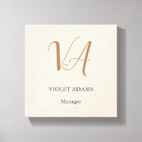 Chic monogram professionell minimalist add namn