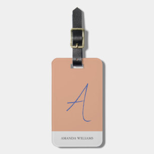 Chic monogram professionell, vanlig minimalist bagagebricka