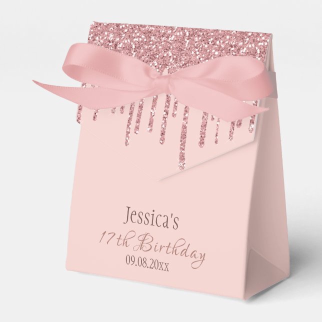 Chic Monogram Ro Guld Glitter Drivrutiner Presentaskar (Framsidan Sidan)