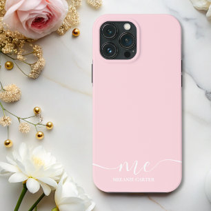 Chic Monogram Rosa Elegant Feminin minimalist