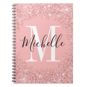 Chic Monogram spiral bärbar dator Anteckningsbok