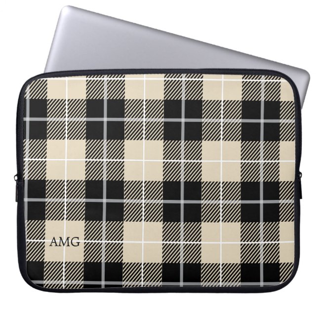 Chic Monogram Thompson Camel Play Mönster Laptop Fodral (Framsidan)