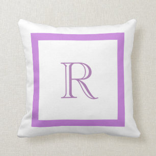 Chic Monogrammed klassikerlilor & vit Kudde