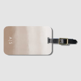 Chic Monogrammed Watercolor Mushroom Brown Ombre Bagagebricka