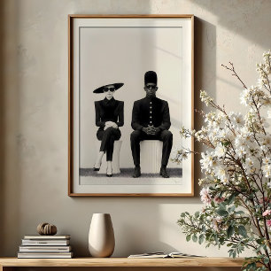 Chic Monokromfoto Mode Pair Poster